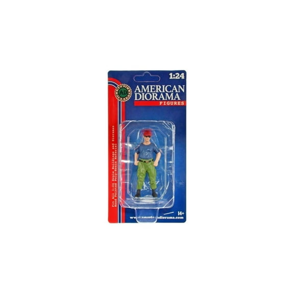 Firefighters - Off Duty, Blue - American Diorama 76421 - 1/24 Scale Figurine - Diorama Accessory