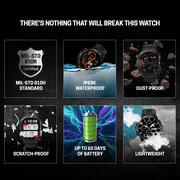 Carbinox Blaze Smartwatch with GPS, Waterproof IP69K, Rugged Fitness Tracker, 170+ Sports Modes for Android & iOS