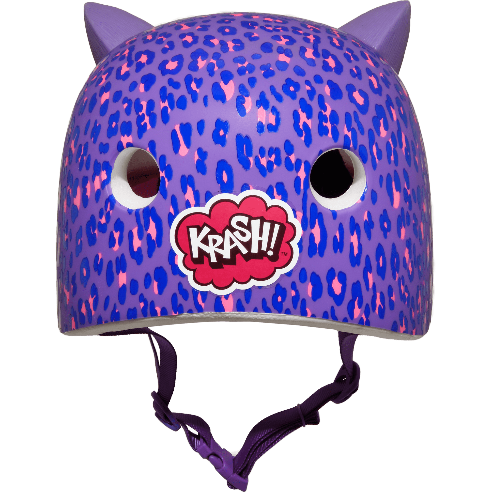 Krash Leopard Kitty 3D Multisport Helmet Purple Youth 8 54