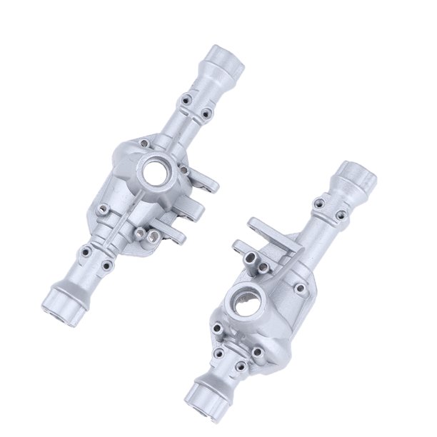 Cubierta de Aleación + Eje Trasero, o 1:10 RC Accesorios de Oruga - Plata Sunnimix Carcasa del eje delantero y trasero