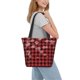 thumbnail image 2 of Balery Red Buffalo Plaid Bolsa de Hombro con Diseño, Bolsa Grande y Duradera, Bolsa Versátil para Compras, 2 of 6
