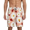 thumbnail image 3 of Lsque Daisy and Ladybug Mens Sleep Pajama Shorts,Short Pajama Pants, Cotton Ultra-Soft Knit-3X-Large, 3 of 9
