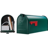 Solar Group Elite Premium Steel Mailbox - Rust Resistant - Green — Home & Garage Storage, Stackable Design