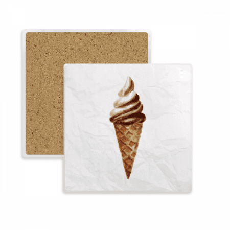 

Brown Chocolate Sweet Ice Pattern Square Coaster Cup Mat Mug Subplate Holder Insulation Stone