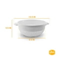 thumbnail image 2 of YBM Home Deep Plastic Colander for Washing and Draining Pasta, 14 inch - White, 2 of 3