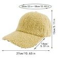 thumbnail image 3 of iHPH7 Golf Hat Winter Hat Fleece Hat Teddy Baseball Hat Sun Caps for Women, Black One Size, 3 of 4
