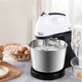 thumbnail image 1 of Egg Beater Mixer Liquidizer | 7-Speed Control | 1.7L 0.45 Gallon Large Capacity | Low Noise | Stainless Steel Head | Plastic Body | For Batter, Milkshakes, Cream | White | 150W, 1 of 6