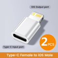 thumbnail image 3 of Adaptador Elough OTG tipo C a Lightning para ios hembra a USB C macho Adaptador de carga rápida para iPhone 14 Pro convertidor de ordenador portátil, 3 of 5