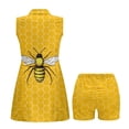 thumbnail image 3 of Uorisanigo Yellow Bee Womens Golf Dress Comfortable Quick Dry Workout Active Athletic Dresses with Shorts Casual Soft Outing Wear with Zipper 2 Piece Sets, 3 of 7