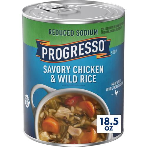 Progresso Reduced Sodium, Savory Chicken & Wild Rice Soup, 19 Oz. - Pack of 2