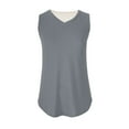 thumbnail image 3 of Hvot&aat Womens Tank Tops V Neck Basic Solid Color Casual Flowy Summer Sleeveless Tunic Shirt, 3 of 6