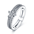 thumbnail image 1 of Anillos de plata 925 para mujer, joyería Popular de cristal azul, flor de Corazón Dorado, fiesta de boda, oro rosa, venta al por mayor, 1 of 4