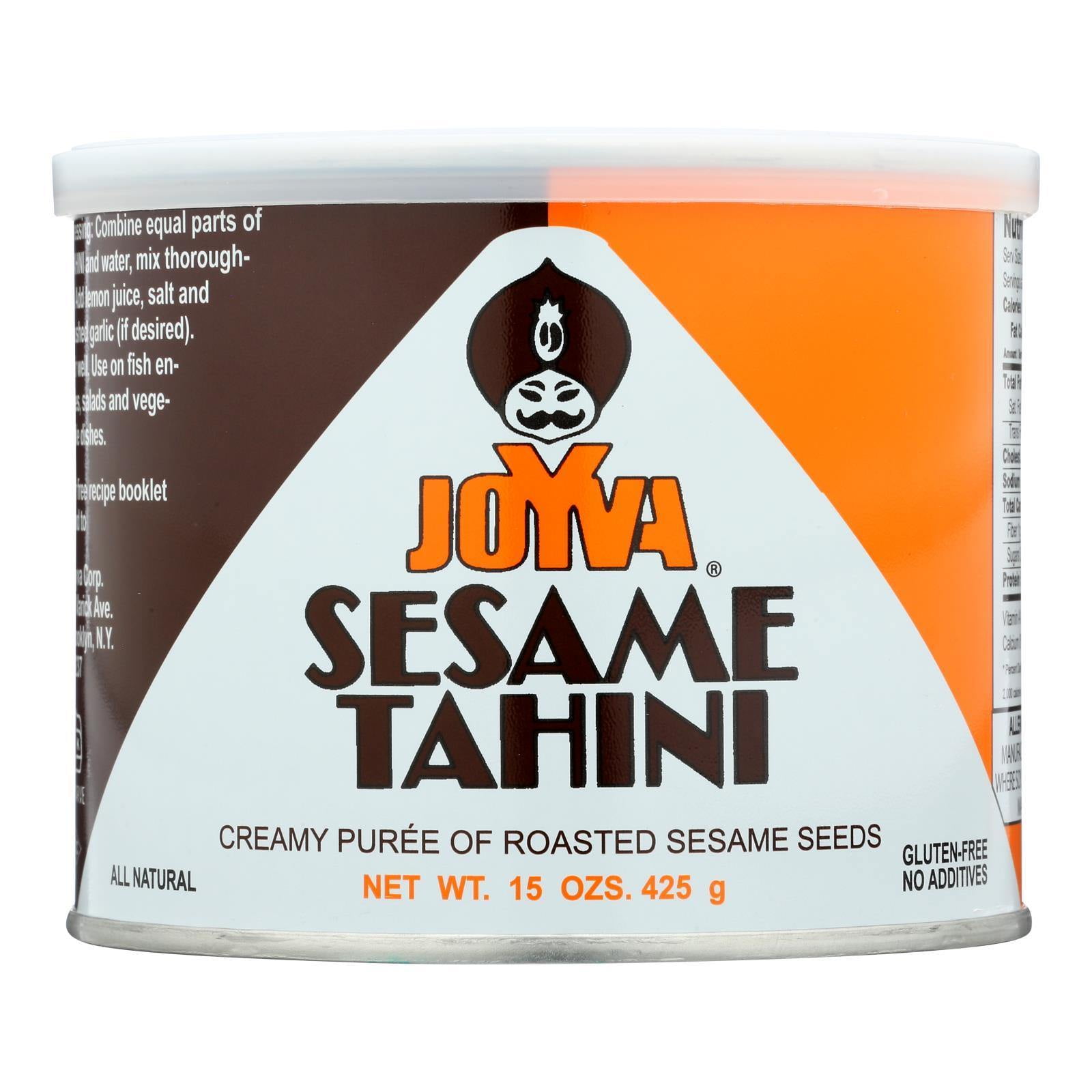(12 Case)Joyva Tahini Creamy Puree Sesame Seeds, 15 oz