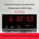 thumbnail image 2 of Reloj electrónico con calendario LED Reloj de pared digital Alarma Sonando cada hora Relojes de mesa de temperatura Inicio, 2 of 5