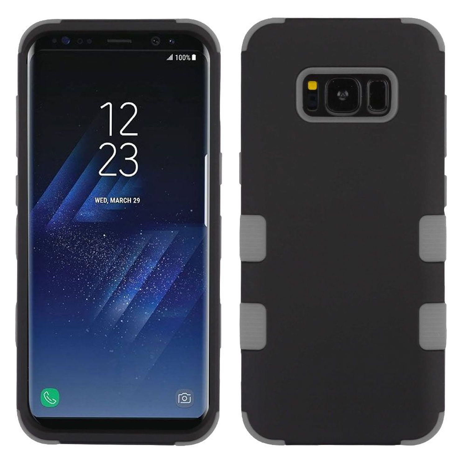 Samsung Galaxy S8 Case, by Insten Tuff Dual Layer [Shock Absorbing] Hybrid Rubberized Hard