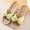 Green, variant on Bowknot Linen Slide Sandals Breathable Non-slip Indoor Slippers Women's Casual Indoor Outdoor Flat Footwear Green 41