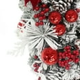 thumbnail image 5 of Puleo International 28" Pre-Lit Adorned Flocked Artificial Banister Swag with 70 Warm White Lights, 5 of 6