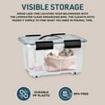 thumbnail image 5 of Stackable Storage Boxes - Clear Plastic, Black Seal, Modular Design 19 Quarts, 5 of 10