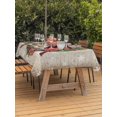 thumbnail image 2 of Outdoor Tablecloth with Umbrella Hole and Zipper, Christmas Rectangle Table Cloth 52x70 Inch Waterproof Tablecloth, Xmas Botanical Birds Snowflake Plaid Picnic Table Cover for Patio Camping, 2 of 7