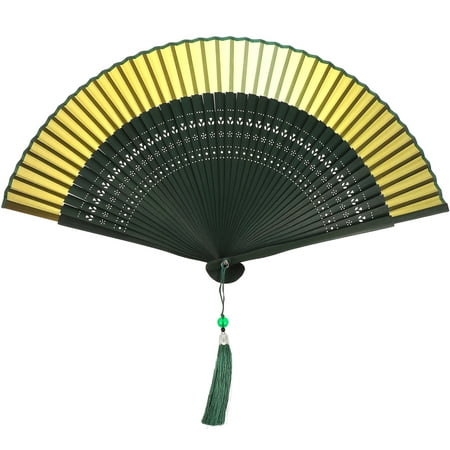 

Folding Fan Chinese Style Hand Fan Vintage Handheld Fan with Tassel for Dancing
