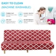 thumbnail image 1 of YOPTOP 2024 Futon Slipcover Armless Sofa Covers Stretch Sofa Bed Slipcover Protector Elastic (Light Gray Animal),burgundygeometry, 1 of 8