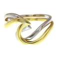 thumbnail image 5 of 925 sterling silver tricolor plated Hawaiian ocean wave 3 in 1 ring size 6, 5 of 9