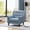 Blue, variant on 32" Tufted Modern Mid-Century Accent Armchair, Oversized Accent Chair with Solid Wood Legs, Mid-Century Modern Chair with Waffle Stitch for lounge space decor, Blue