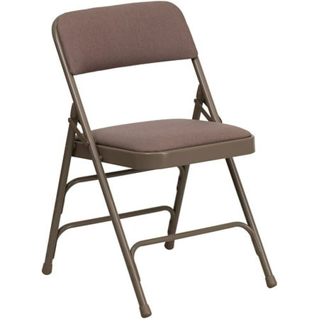 Hercules Hinged Fabric Padded Folding Chair - 4-Pack, Beige