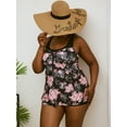 thumbnail image 6 of Womens Plus Size Tankini Bathing Suits Floral Print Swimsuits 2 Piece Swimwear Tankini top with Shorts, 6 of 7