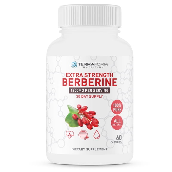 Berberine HCL 1200mg Daily - High Potency Pure Berberine Supplement 600mg per Capsule - 60 Capsules - Supports Metabolic Health, Energy & Wellness – NSF Certified - Made in USA
