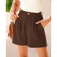 thumbnail image 7 of FreshPretty Shorts for Women Dressy Casual Summer Elastic Waist in The Back Pleated Wide Leg Tailored Work Trouser Shorts, 7 of 7