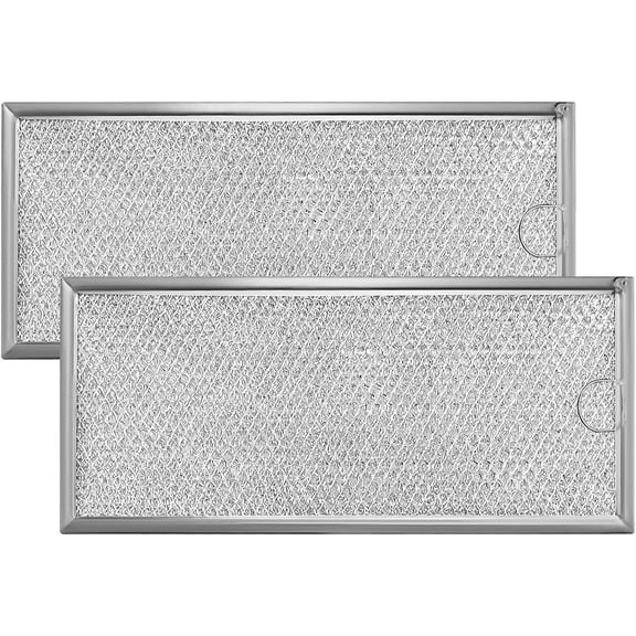 2 Pack Microwave Grease Filter Compatible with Whirlpool and GE Microwaves - WB06X10596 Microwave Oven Grease Filter Approx 13" x 6" by