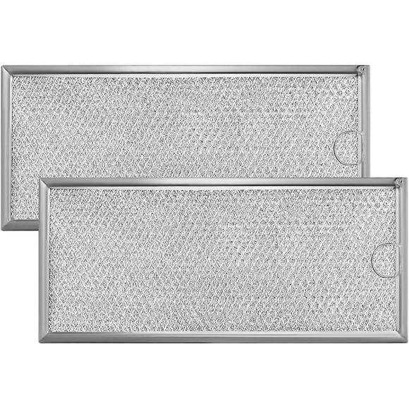 2 Pack Microwave Grease Filter Compatible with Whirlpool and GE Microwaves - WB06X10596 Microwave Oven Grease Filter Approx 13" x 6" by