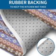 thumbnail image 4 of Boho Blue Knitted Ethnic Pattern Bathroom Rugs Sets 3 Piece,Toilet Cover Set,Absorbent Non Slip Bathroom Mats Sets with U-Shaped Contour Rug Toilet Rug Set, 4 of 5