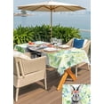 thumbnail image 4 of Easter Bunny Outdoor Tablecloth - 52x70 Inch Rectangle Dining Table Cover, Spring Flowers Green Leaves Pastoral Plants Waterproof Outdoor Table Cloth with Umbrella Hole & Zipper for Picnic/Patio, 4 of 7
