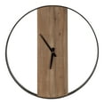 thumbnail image 3 of Kate and Laurel Ladd Modern Farmhouse 24" Diameter Numberless Wood and Metal Round Wall Clock, Brown and Black, 3 of 7