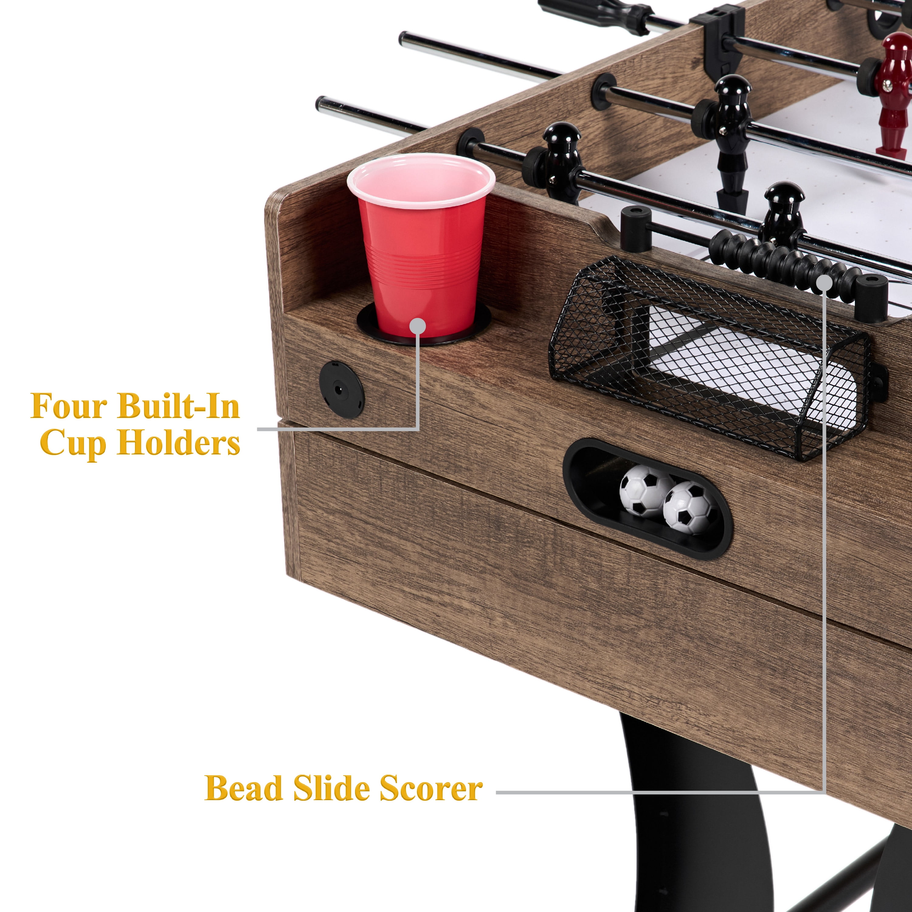 54” 4-in-1 Combination Game Table, Billiards, Foosball, Air Hockey, Table Tennis by Barrington Billiards