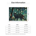 thumbnail image 2 of Salouo Mystical Black Cat Fireflies Print Throw Blanket Gifts for Women Men Soft Flannel Blanket for Home Living Room Decor Bedroom Blanket Gifts for Mom Dad -50"x40", 2 of 7
