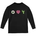 thumbnail image 1 of Halloween Eye Heart Zombies Youth Long Sleeve T Shirt, 1 of 1