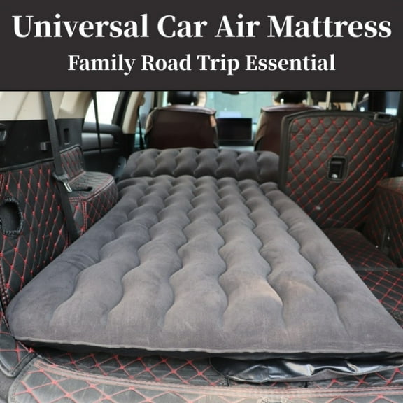SUV Backseat Air Mattress - Inflatable Car Bed with 12V Pump and 2 Pillows for Travel