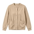 thumbnail image 4 of Karight Womens Fleece Snap Front Cardigan, Soft Lightweight Sweatshirt for Women, Baseball Jacket with Pockets, 4 of 8