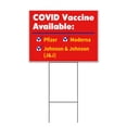 thumbnail image 1 of Vaccine Available (18" x 24") Yard Sign, Includes Metal Step Stake, 1 of 6