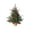 RED, variant on Mini Artificial Christmas Tree, 17.7 Inch PVC Tabletop Tree With Red Berry Decor and Wrapped Base