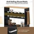 thumbnail image 6 of Costway 4-Tier Rolling Storage Cart 8" Slim Kitchen Cart on Wheels with Open Shelves Black, 6 of 10