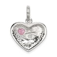 thumbnail image 3 of FB Jewels Sterling Silver Big Sis CZ Heart Charm, 3 of 4