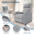 thumbnail image 2 of Danolapsi Recliner Chair for Adults, Lazy Recliner Ergonomic Adjustable Single Sofa Enhanced with Side Pocket, Tall Back, Wide Arms & Padded Seat, Home Theater Seating for Living Room, 2 of 6