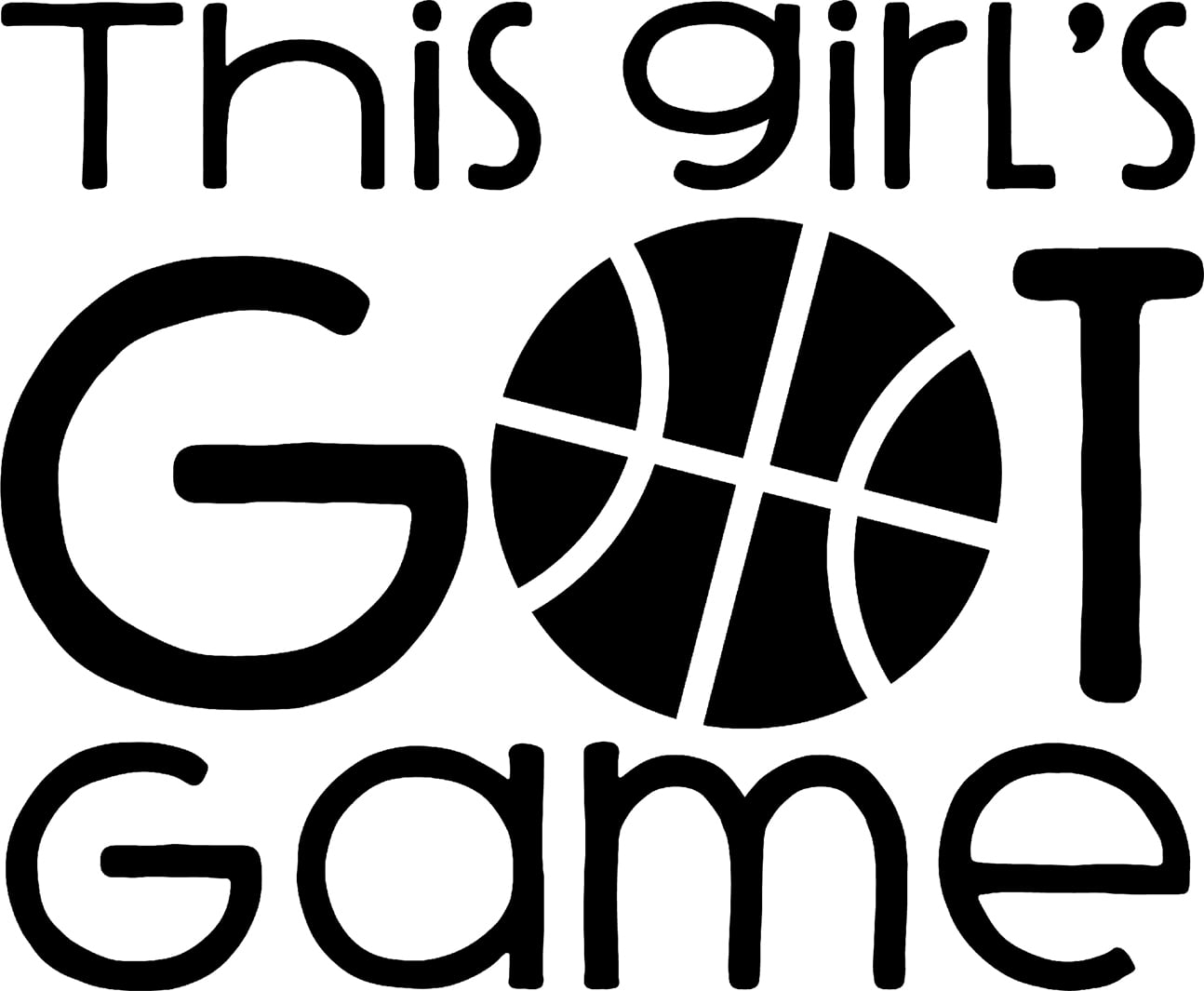 This Girls Got Game Basketball Funny Sports Team Player Wall Decals for