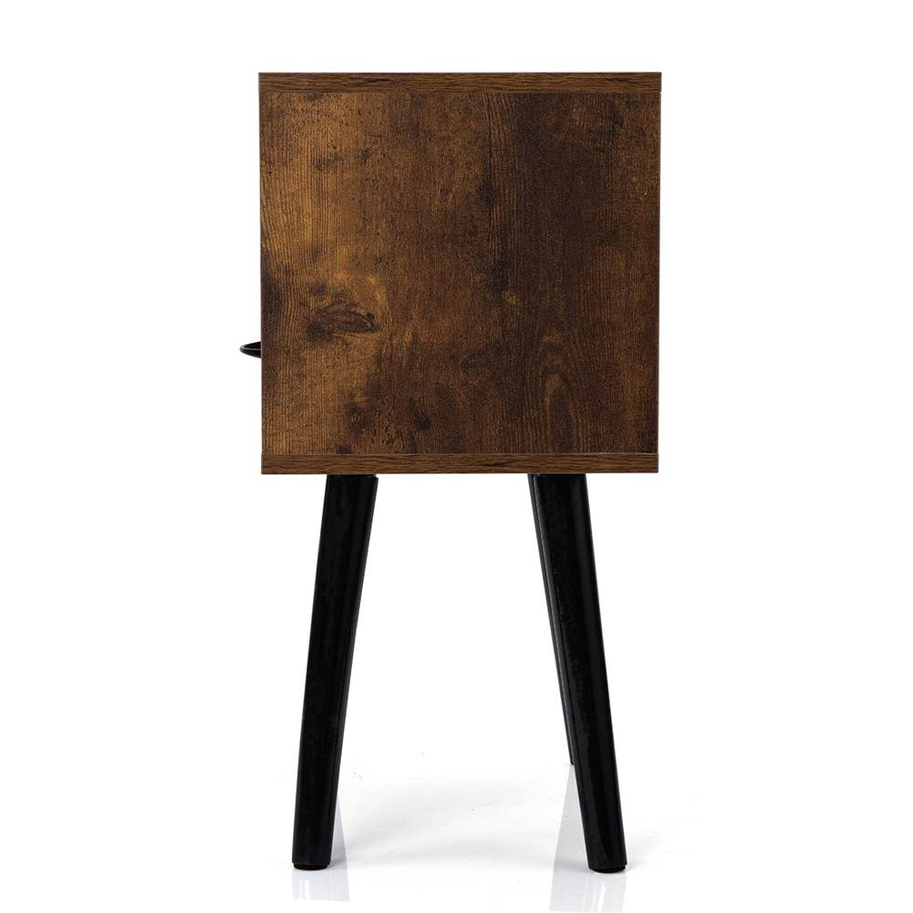 Kepooman Set of 2 Bedside Table for Bedroom, 2-Tier Nightstands for Bedroom, Solid Wood End Table for Living Room, Retro Grain Kepooman Set of 2 Bedside Table for Bedroom, 2-Tier Nightstands for Bedroom, Solid Wood End Table for Living Room, Retro Grain