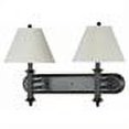 thumbnail image 2 of 2-Light 60W Metal Wall Lamp w 3-Way Push Switch in Dark Bronze, 2 of 2