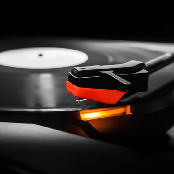 ELAYARD Record Player Stylus Red Plastic Aluminum Enhanced Sound 2Pcs